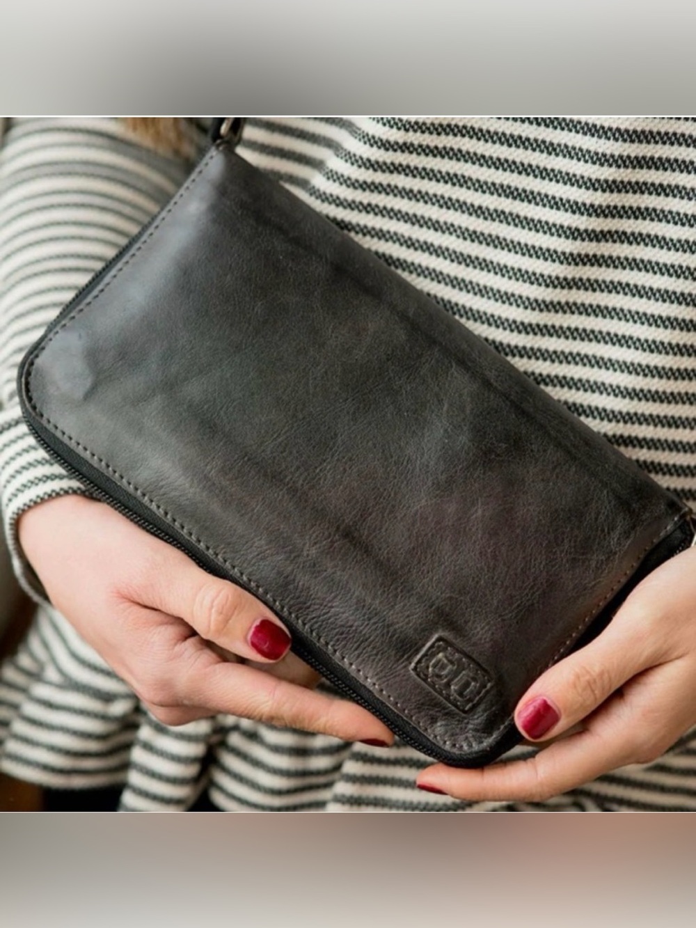 Bed Stu Templeton II 3-in-1 Crossbody Wallet Bag in Black Grey Rustic